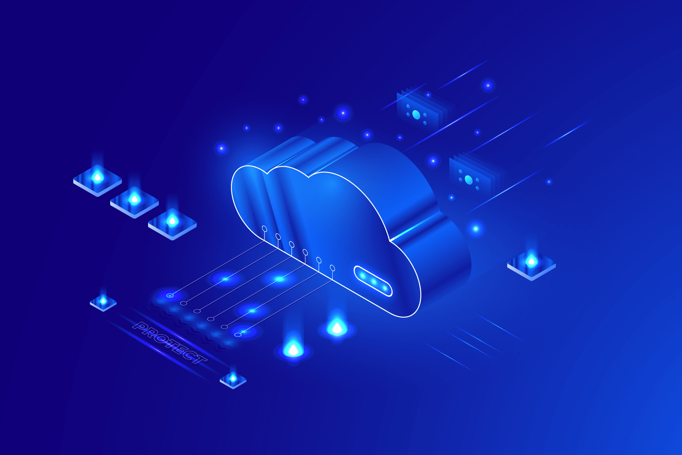 Isometric-Cloud-Sytem